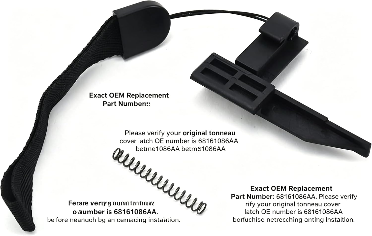 68161086AA Soft Tonneau Cover Latch Replacement