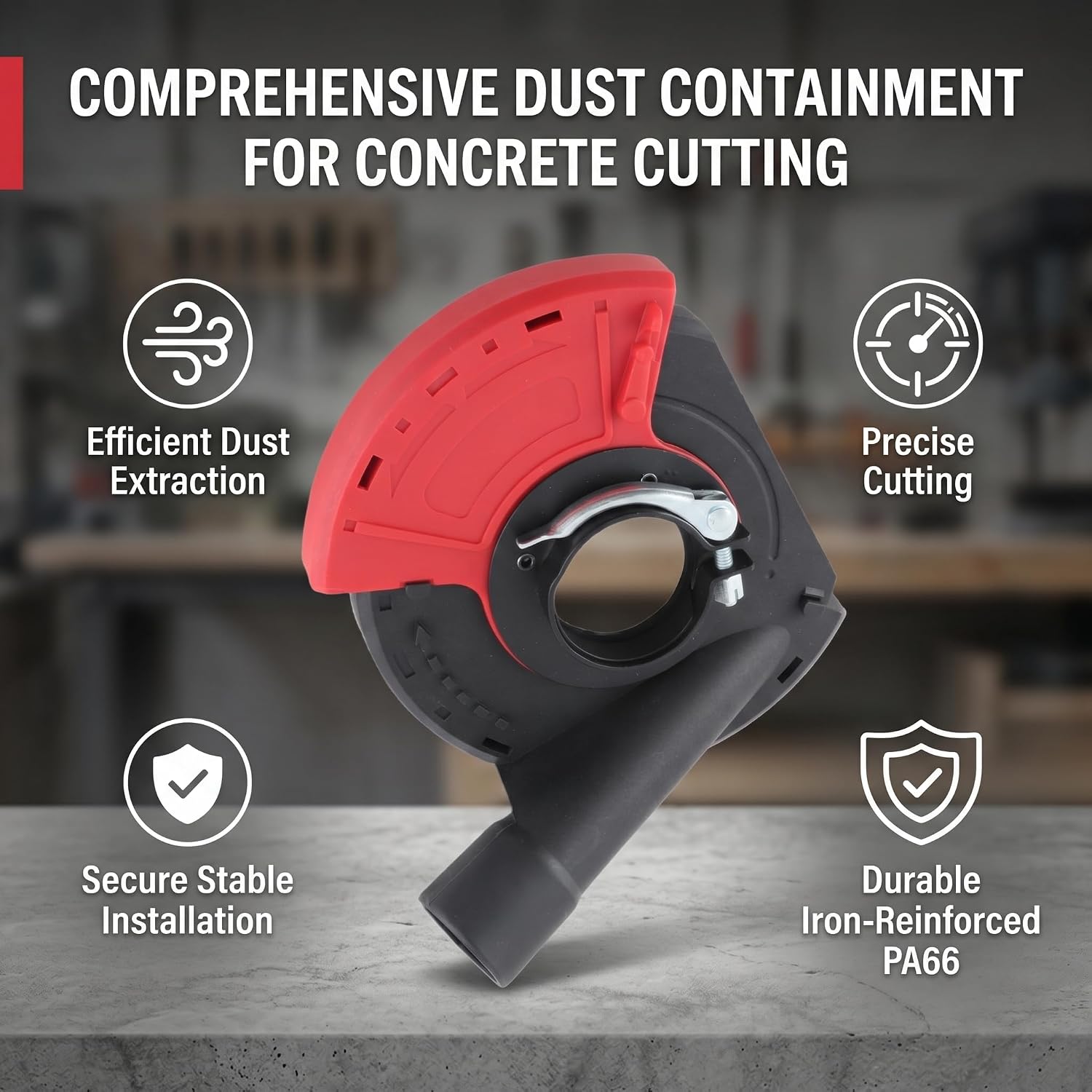 9 Inch Dust Shroud for Angle Grinders, Angle Grinder Dust Shroud, Universal Grinding Dust Shroud, Reduce Dust Angle Grinder Tool for Polishing Stone, Floor, Concrete