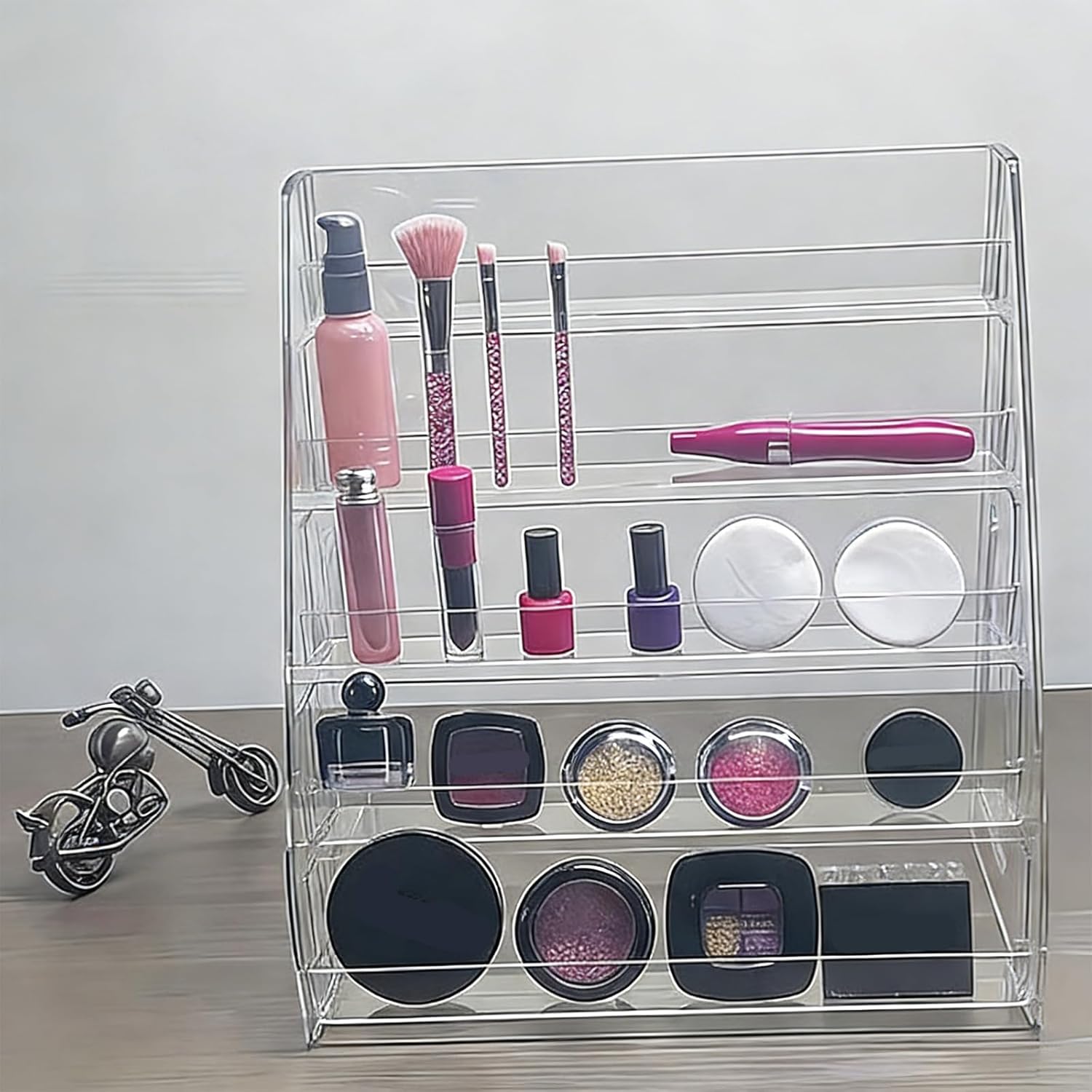 ordinarYone Clear Acrylic Detachable Display Stand for Anime Figures and Collectibles with Multi-Tier Designs