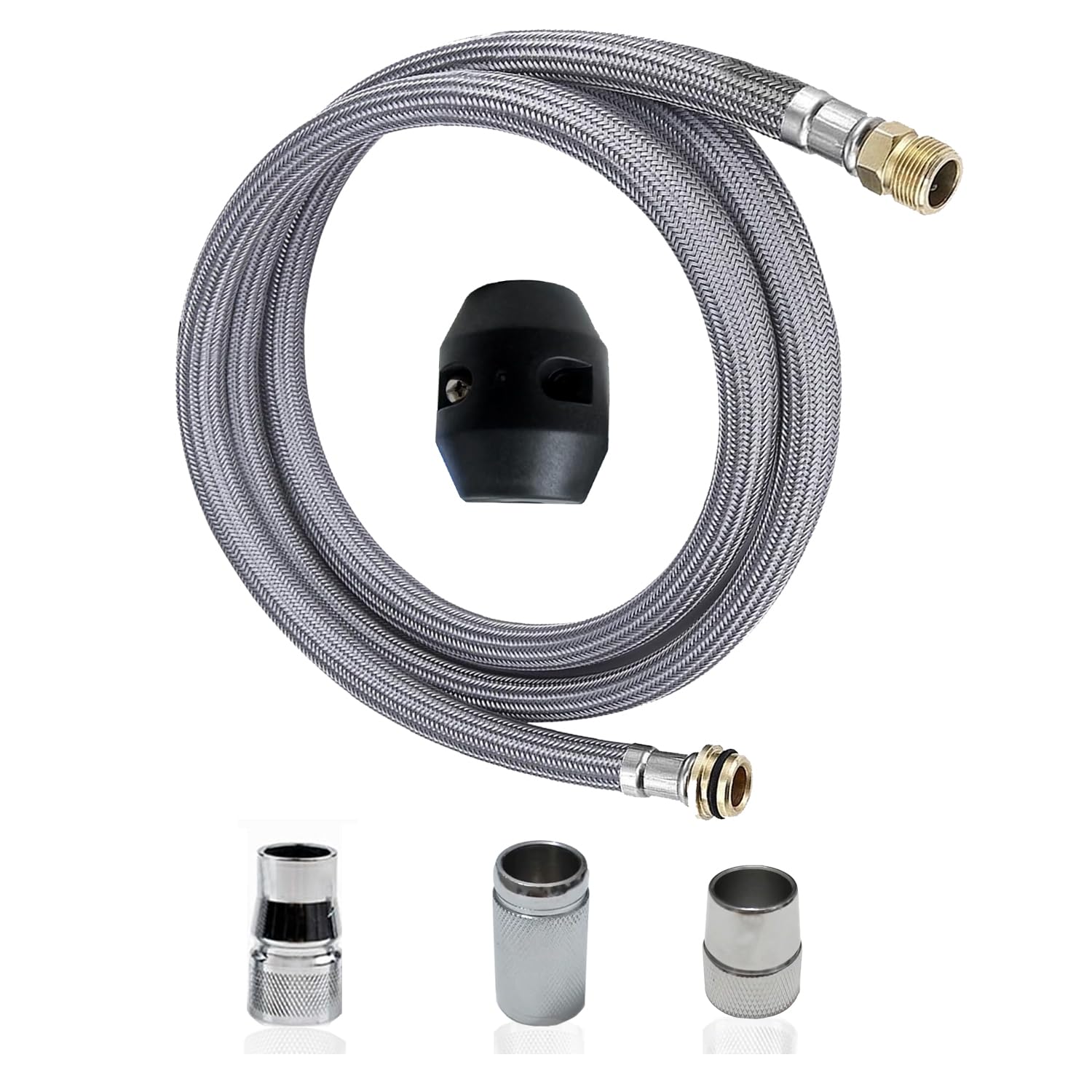 Kitchen Tap Hose Replacement for Grohe 48293000 Flexible Spray, Pull-Out Tap Hose with Counterweight and 3 Adapters