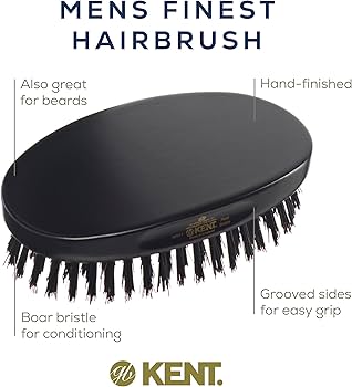 Amazon.com : Kent MN11 Finest Men's Hair and Facial Brush for