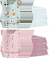 Vista 8 de Baby Disposable Bibs 100 pcs -Self feeding Food Crumb Catcher