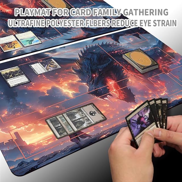 Foto 3 de 5 de Tabla de juego de 60 x 35 cm MTG Playmat + bolsa impermeable gratuita compatible con OCG CCG RPG TCG MTG…
