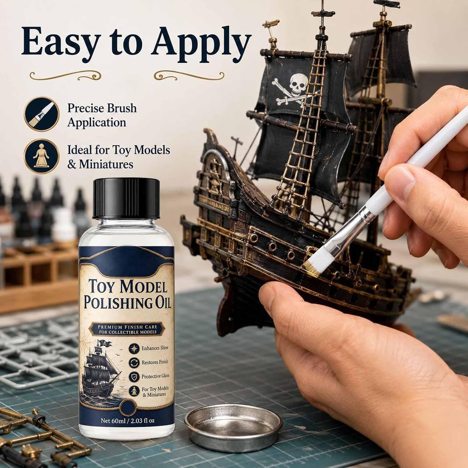 Clear Varnish 60ml Toy Figures Shine Protectant Polishing Oil