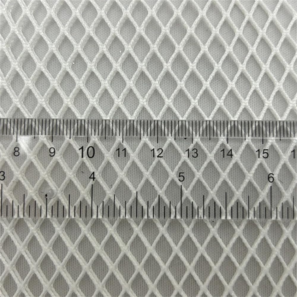 Tela de malla elástica transpirable para cama, sofá, zapatos, diseñador, hecho a mano, material de costura, color blanco, 50 x 150 cm