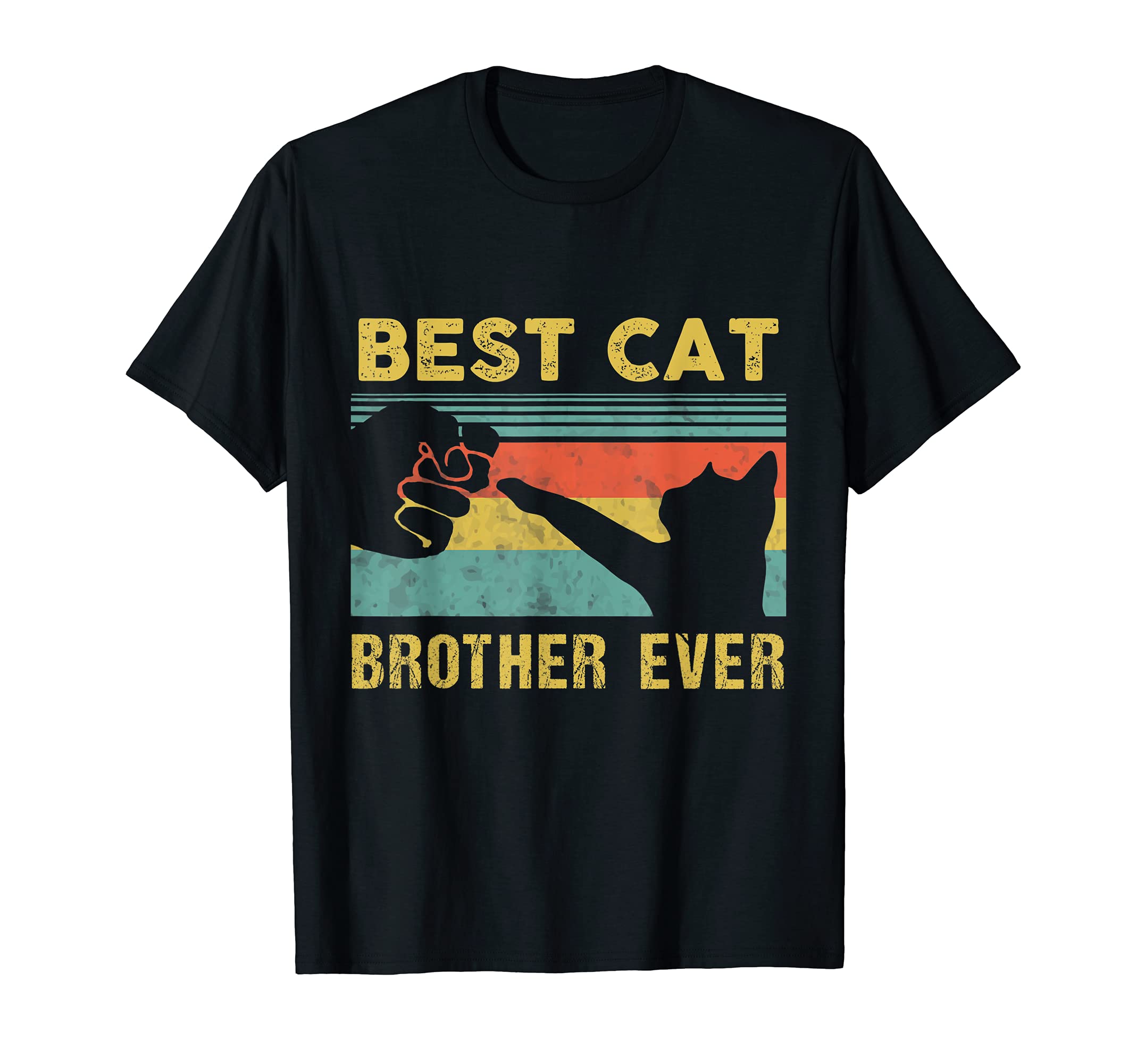 Favorite Best Cat Faimly EverBest Cat Brother Ever Vintage Cats Happy Father's Day T-ShirtOEKO-TEX STANDARD 100
