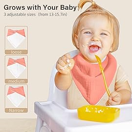 NISXABEBE Muslin Baby Bibs,Soft Triangular Baby Bandana Drool Bibs for Baby Boy Girl,Solid Colors Bib for Drooling Teething 10 Pack(Girl)