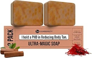 ICONBEAUTY Ultra-Magic Soap (Pack of 2,200g) - Saffron & Sandalwood | Natural Tan Removal & Skin Brightening Bath Soap for... Price In India