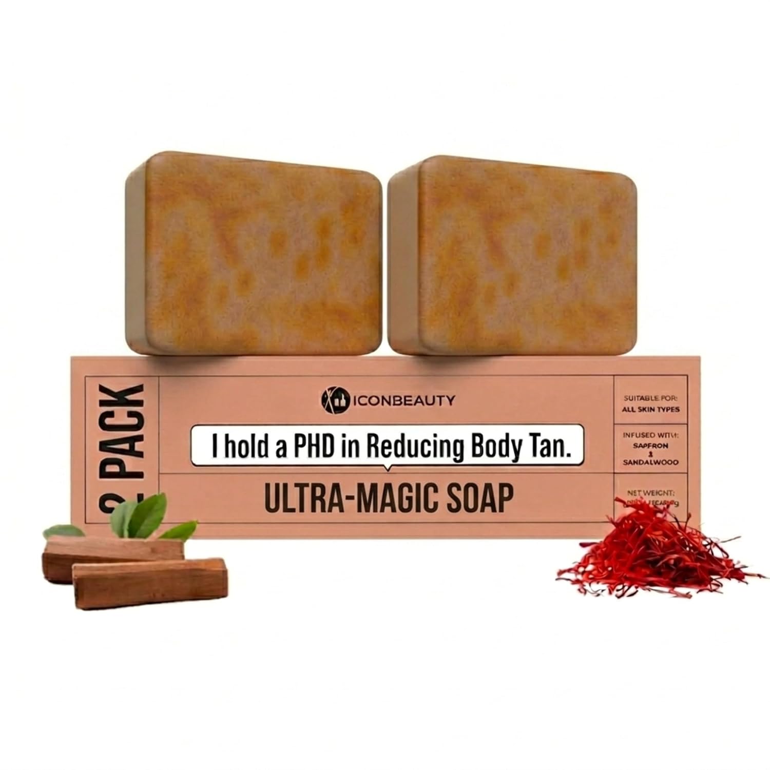 ICONBEAUTY Ultra-Magic Soap (Pack of 2,200g) - Saffron & Sandalwood | Natural Tan Removal & Skin Brightening Bath Soap for... - Review, Price and Buying Guide