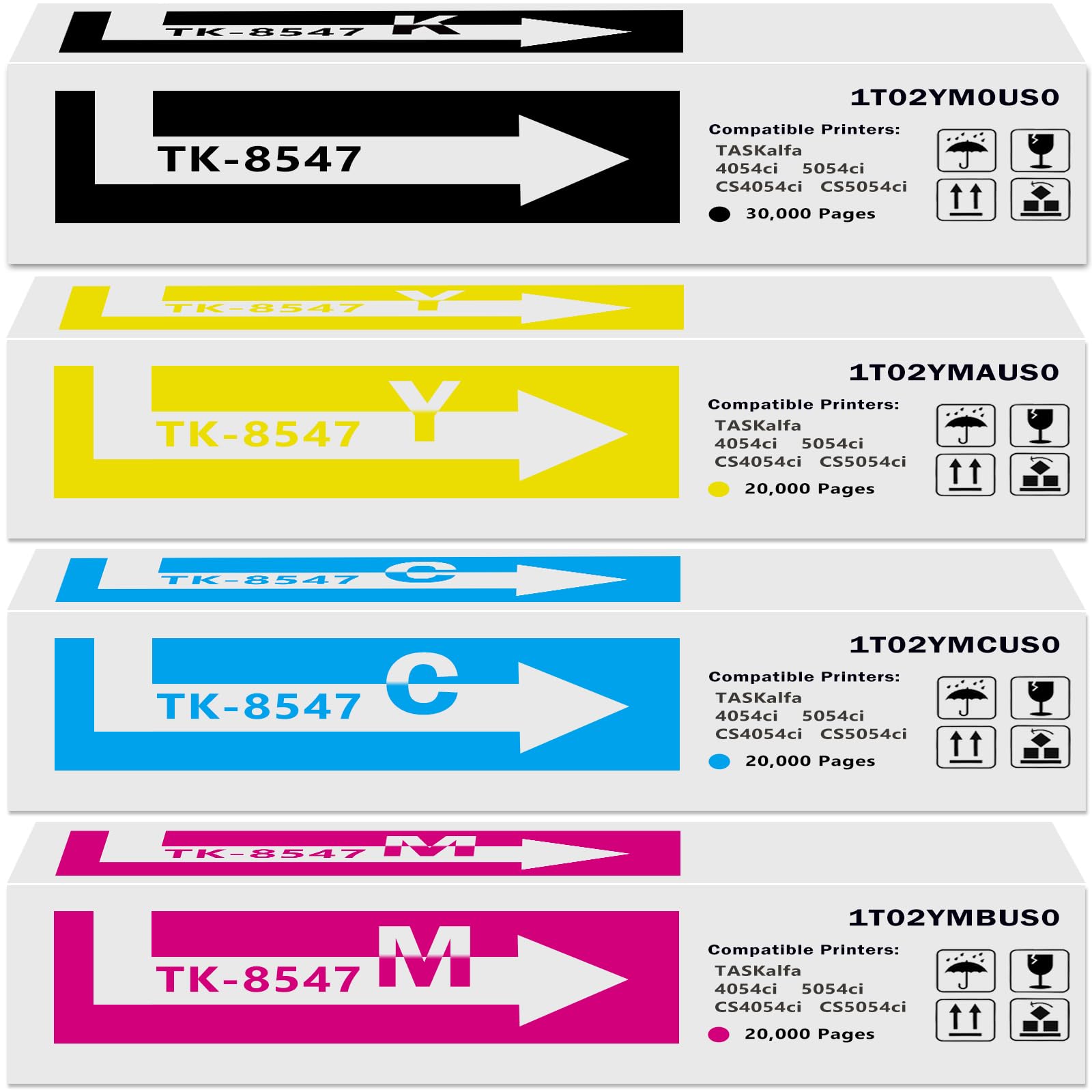 VASTSUN TK8547 TK-8547 Toner Cartridge TK-8547K TK-8547C TK-8547M TK-8547Y Compatible for Kyocera TK-8547 1T02YM0US0 1T02YMCUS0 1T02YMBUS0 1T02YMAUS0