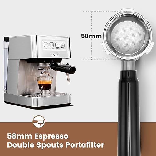 Miniatura 3 de Gevi Amoladora eléctrica de cuchillas de acero inoxidable para café expreso latte mocas, operación silenciosa. GECGI140-U-1