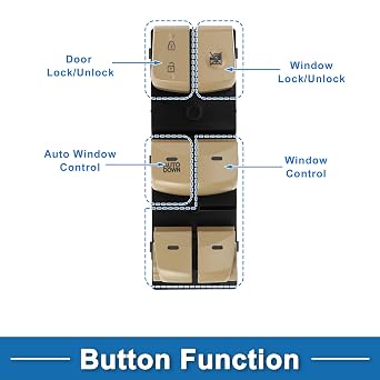Power Window Switch Front Driver Side for Hyundai Elantra 12-16