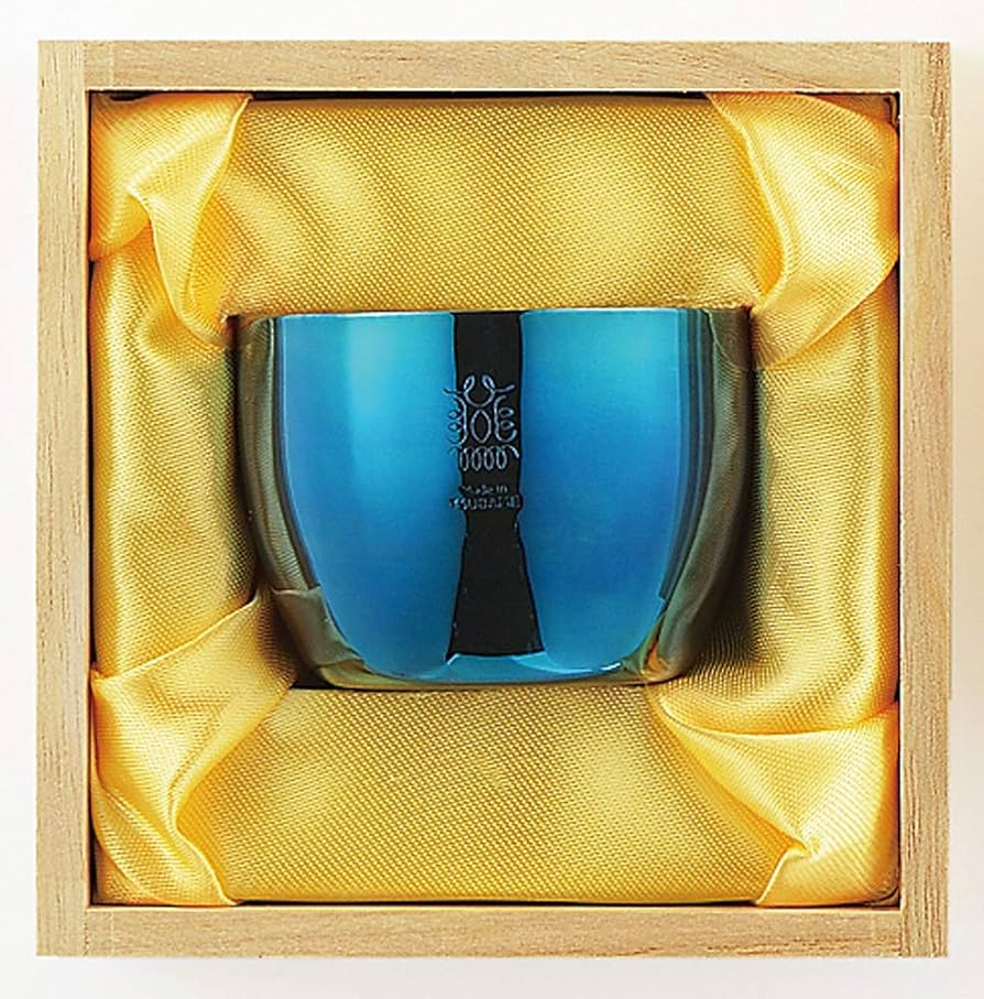 Amazon｜『「碧」銀古美(ぎんふるみ)』 ぐい呑み AO-01