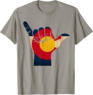 Colorado Rocky Mountain Shirt | Shaka Sign Flag of Colorado T-Shirt