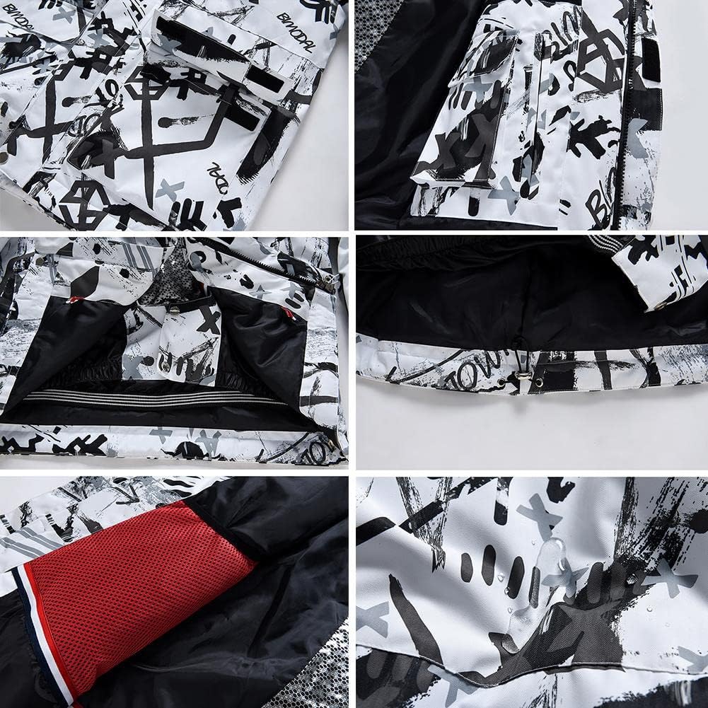 WOWULOVELY Men's Winter Snowsuit Waterproof Windproof Mountain Jacket and Pant Sets Insulated Snowboarding Skisuit - Image 4