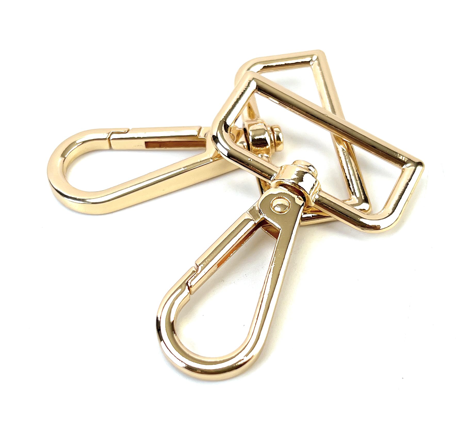 VersaKits 10 Pcs D Ring Swivel Lobster Claw Clasps Push Gate Snap Hooks Trigger Clips for Purse Keychain Strap Making