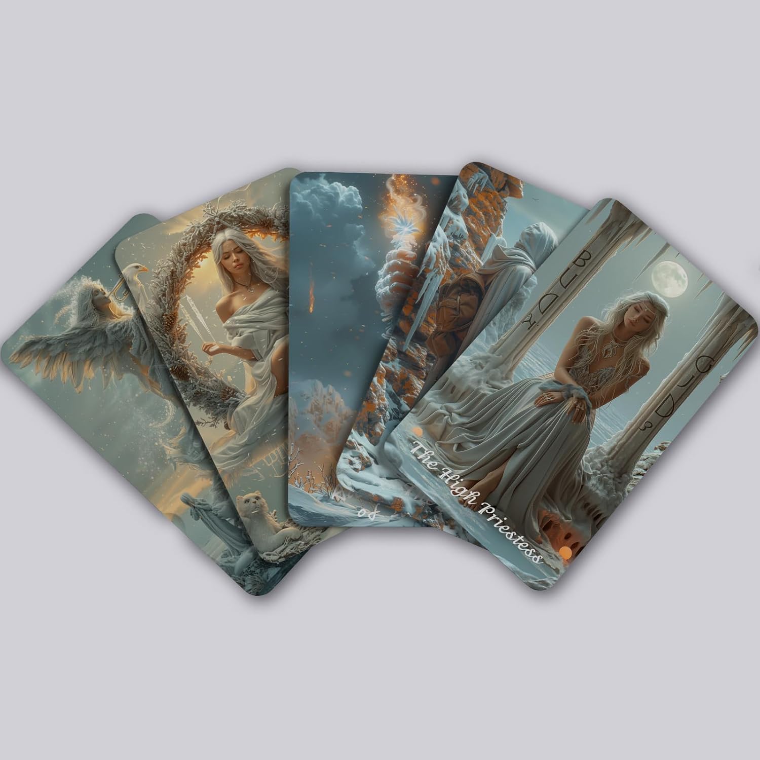 sishui Tarot Cards for Beginners with Guidebook, Winter Still Tarot Deck, 80 Oracle & Tarot Cards, 400 GSM Card Stock with Gilded Edges, Rider-Waite Based for Spiritual Guidance & Self-Discovery - Image 3