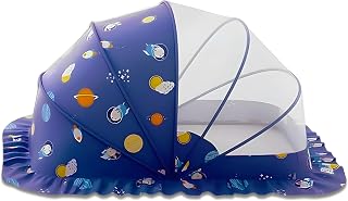 Mosquito Nets for Baby Cribs, Portable Folding Mosquito Net for Stroller, 0-3 Years Kids Travel & Sleep Mosquito Mesh Cover,Baby Crib(Blue, 38”x22”x24”)