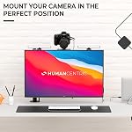 HumanCentric DSLR Moniteur Monitor Mount Small, Support de caméra de bureau, Webcam léger, Étagère Microphone pour moniteur VESA Bras, remplacer les trépieds à pince, 100x100mm Modèles, Aluminium, Matériel inclus