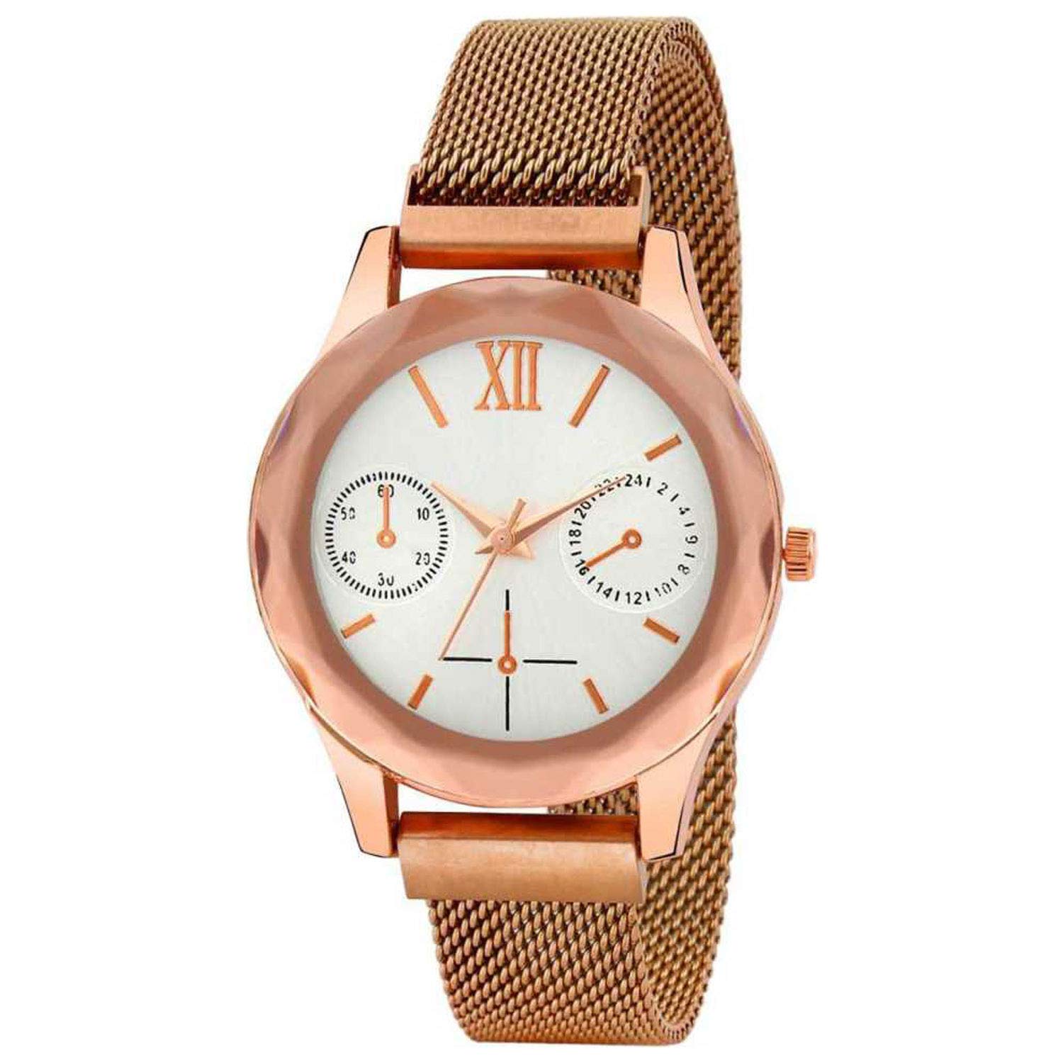 Shunya 4454 Rose Gold Cut Glass Magnet Buckle Strap Women Analog Watch - for Girls Analog Watch - for Women (B08B3VJQL4) Amazon Price History, Amazon Price Tracker