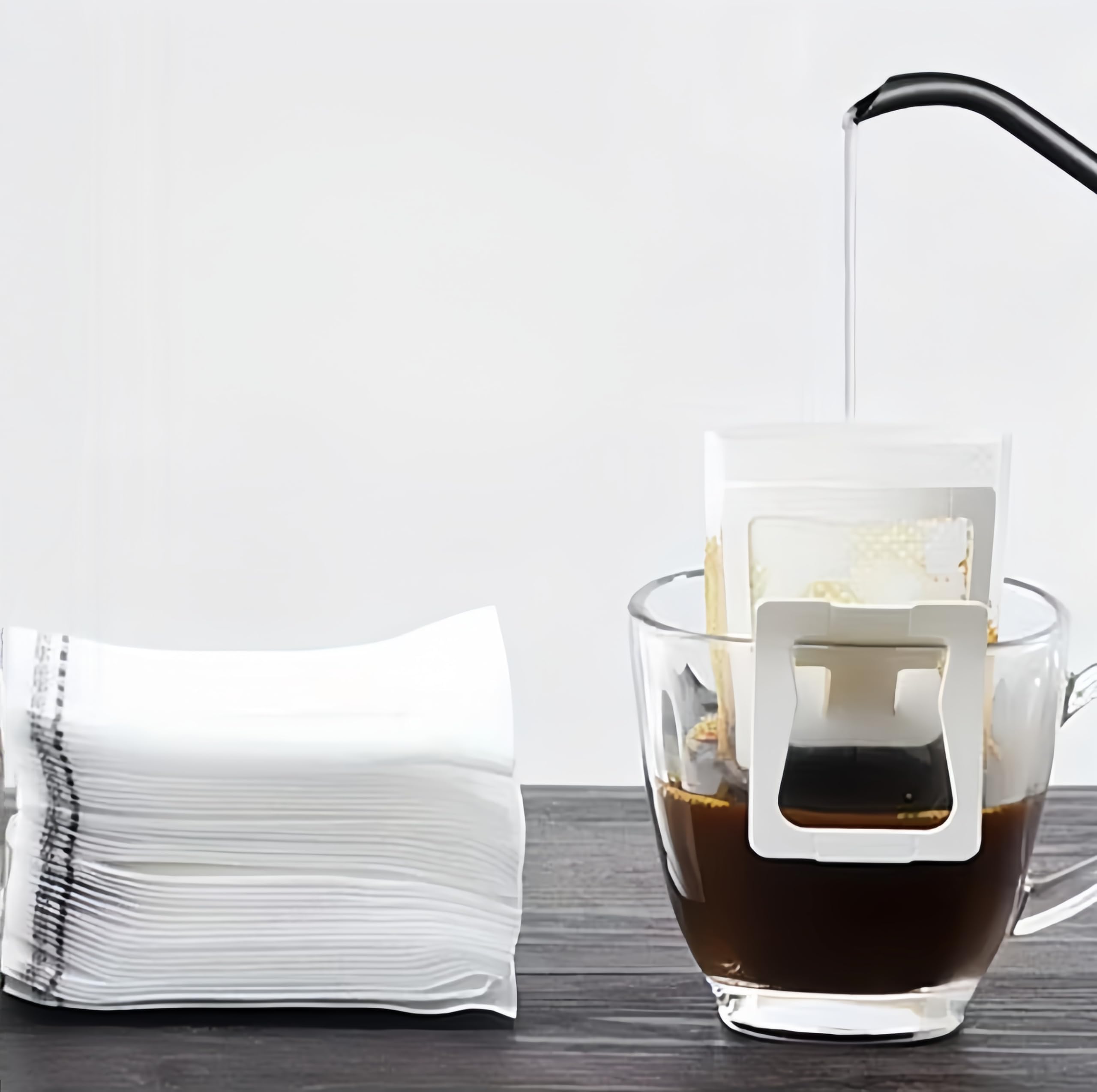 50Pcs Portable Coffee Filter Bag with Hanging Ear Design, Disposable Drip Coffee Filter Paper Bag, Pour Over with a Wide Variety of Cups/Utensils