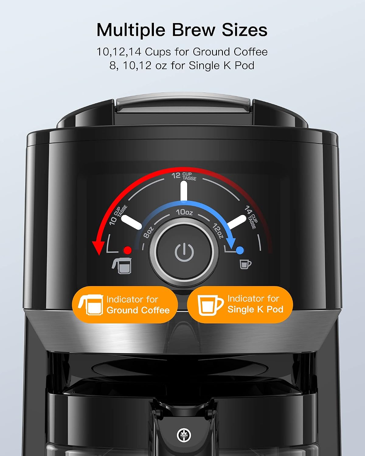 14 Cup Coffee Maker with Single Serve 