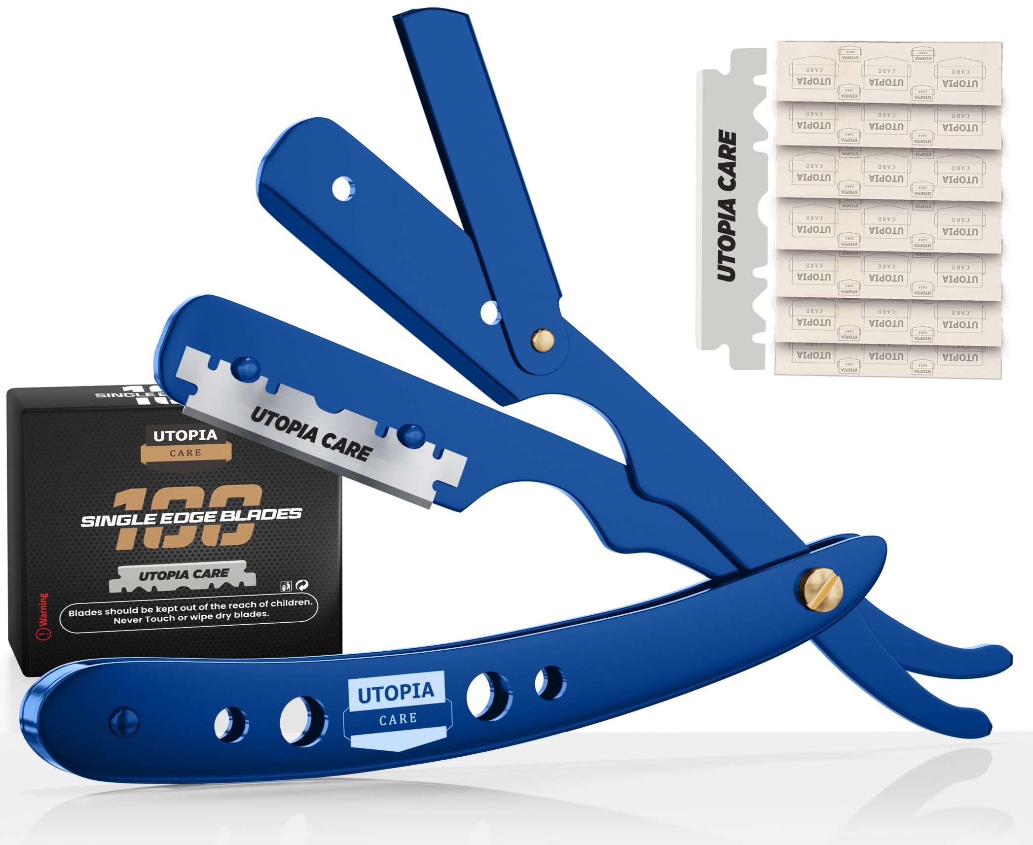 Snapklik.com : Utopia Care Professional Barber Straight Edge Razor Safety