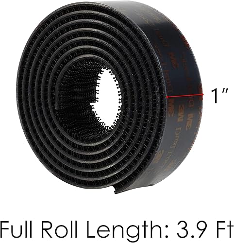 Miniatura 3 de 3M Dual Lock SJ3550 1 x 4 pies, color negro, paquete de 2 cintas de montaje con cierre resellable en forma de hongo entrelazadas con gancho adhesivo