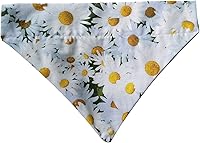 Vista 1 de White Daisies Over the Collar Dog Bandana That Slips onto Their Existing Collar Size (X-Small)