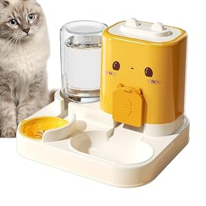 Automático para Mascotas, Dispensador Automático De Comida para Perros con Bebedero, Dispensador De Premios De Gran Capacidad con Boles para Alimentación E Hidratación Interior