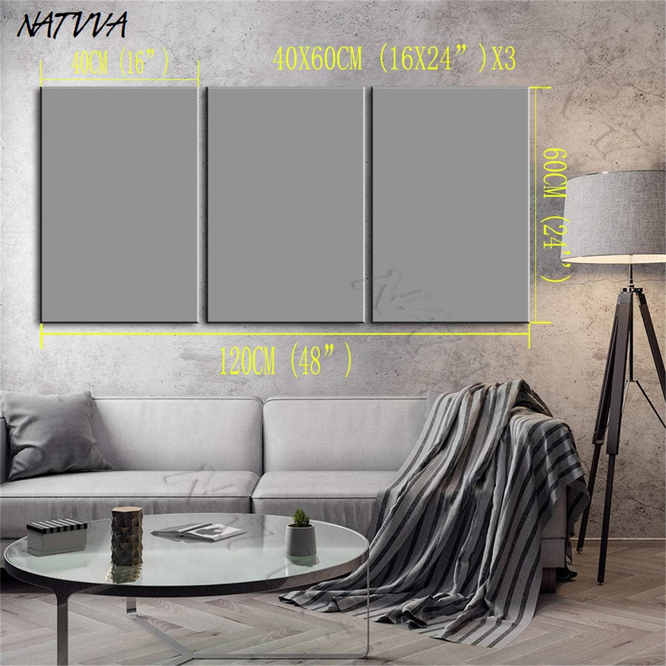 Canvas Painting 3 Piece Prints Silver Real Estate Wall Art Modular Poster Real Estate Agent Quotes Pictures Framed Artwork for Realtor Office Decoration with Wooden Inner Frame