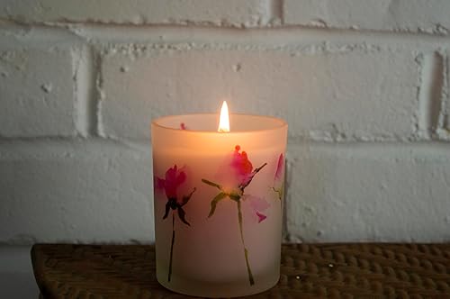 Miniatura 5 de SIA USA Vela de rosa de moda casera en maceta floral pintada
