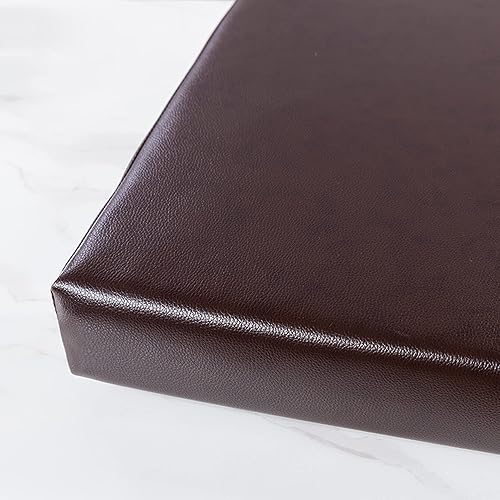 Vista 10 de Cojines de banco de cuero impermeables para 2 y 3 plazas para silla larga, para exteriores, interiores, ventanas de bahía, patio, silla oscilante
