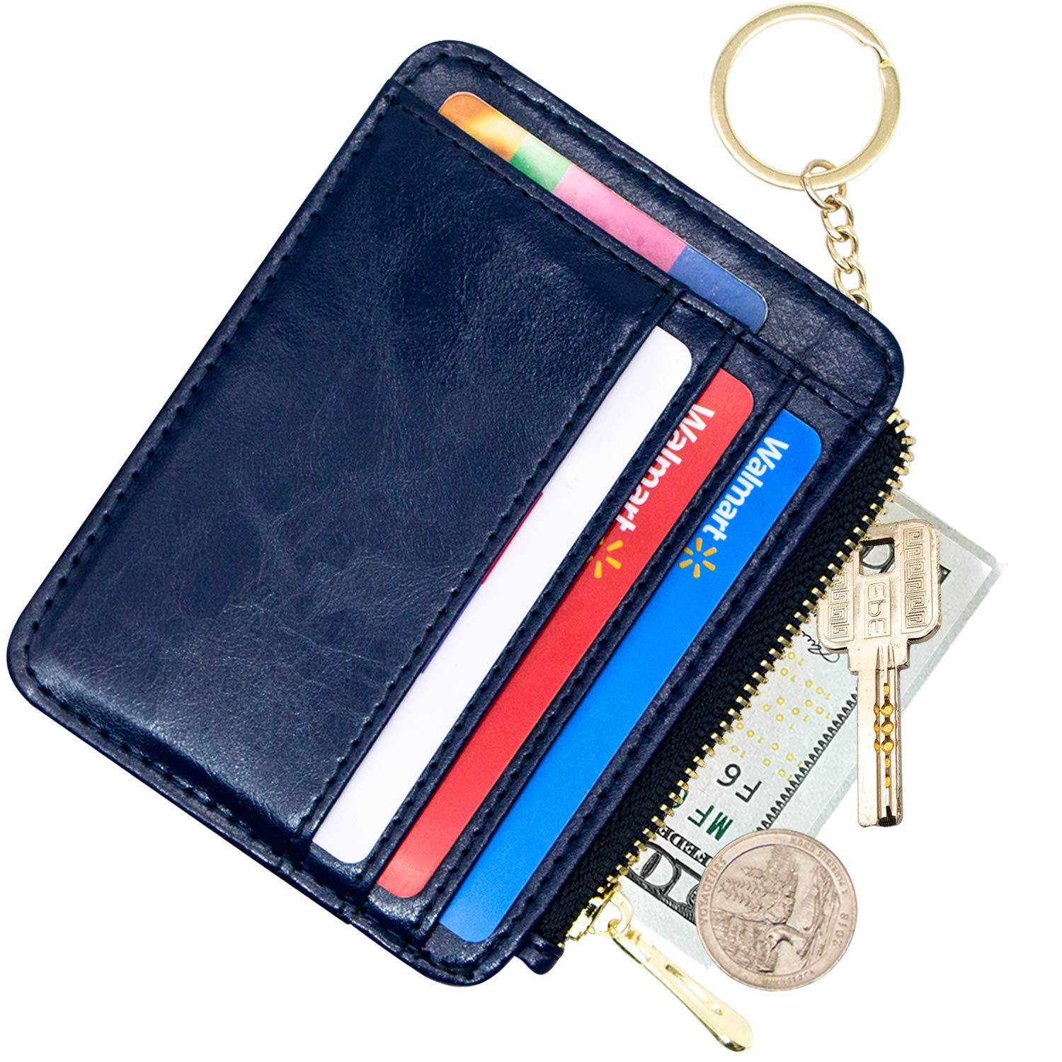 Padike Wallet for Women, Slim Credit Card Holder, Compact Size Minimalist Wallet (Blue-1)