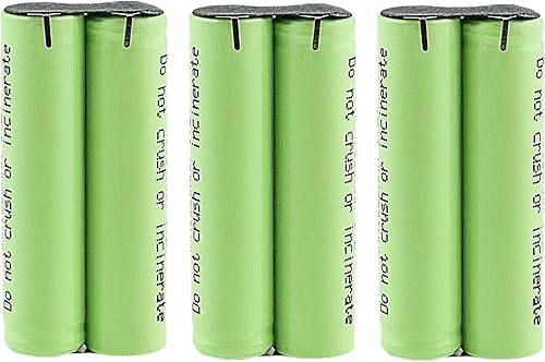 Kastar Paquete de 3 baterías de repuesto de 2.4 V 1000 mAh Ni-MH para afeitadora Philip Norelco BodyGroom 7100, Philip Norelco BG204034, Philip
