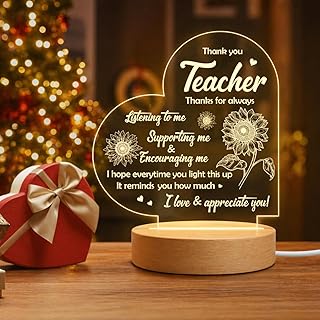 SNAPTRAP Best Teacher Gift Items|Acrylic Led Side Table Lamp for Bedroom|Night Lamp for Bedroom Dim Light|Gift for Teache Price In India