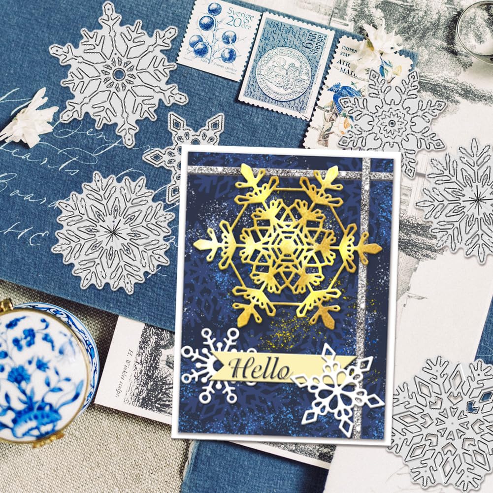 BENECREAT Weihnachts-Stanzschablonen – Schneemann, Glocke, Kugel Aus Kohlenstoffstahl | Für Scrapbooking, Karten, DIY