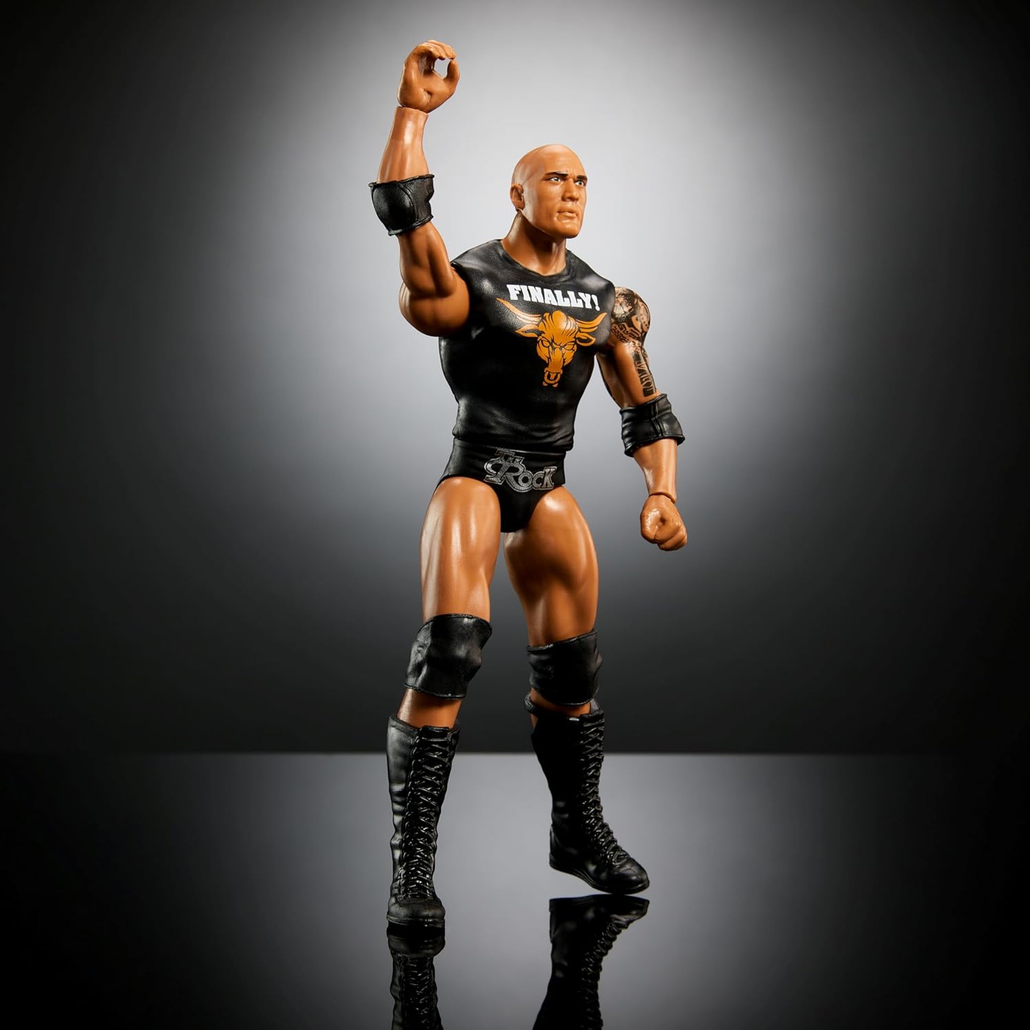 Mattel WWE Top Picks Action Figures, 6-inch Collectible The Rock with 10 Articulation Points & Life-Like Look