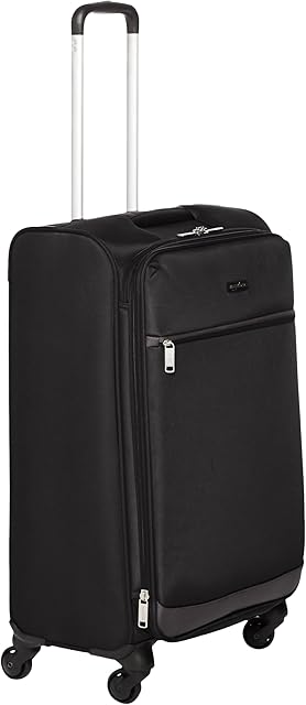 Amazon Basics Soft-Sided Luggage / Suitcase Travel Spinner with 4 Wheels - 74cm / 29 inches, Black