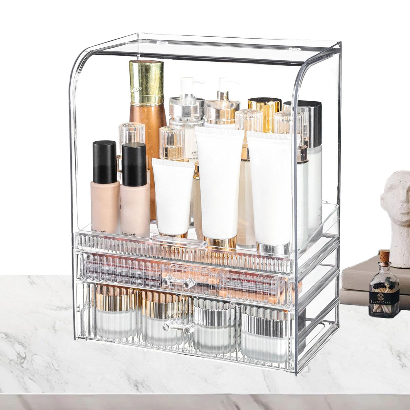 Organisateur de maquillage couvert, vitrines cosmétiques
