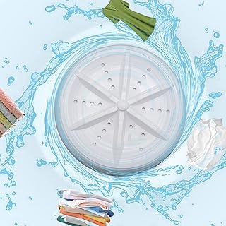 LXNQG Machines à Laver réglables multifonctionnelles, Mini Machine à Laver Turbo Portable avec câble USB Pratique pour la buanderie Camping Home School Voyage d'affaires