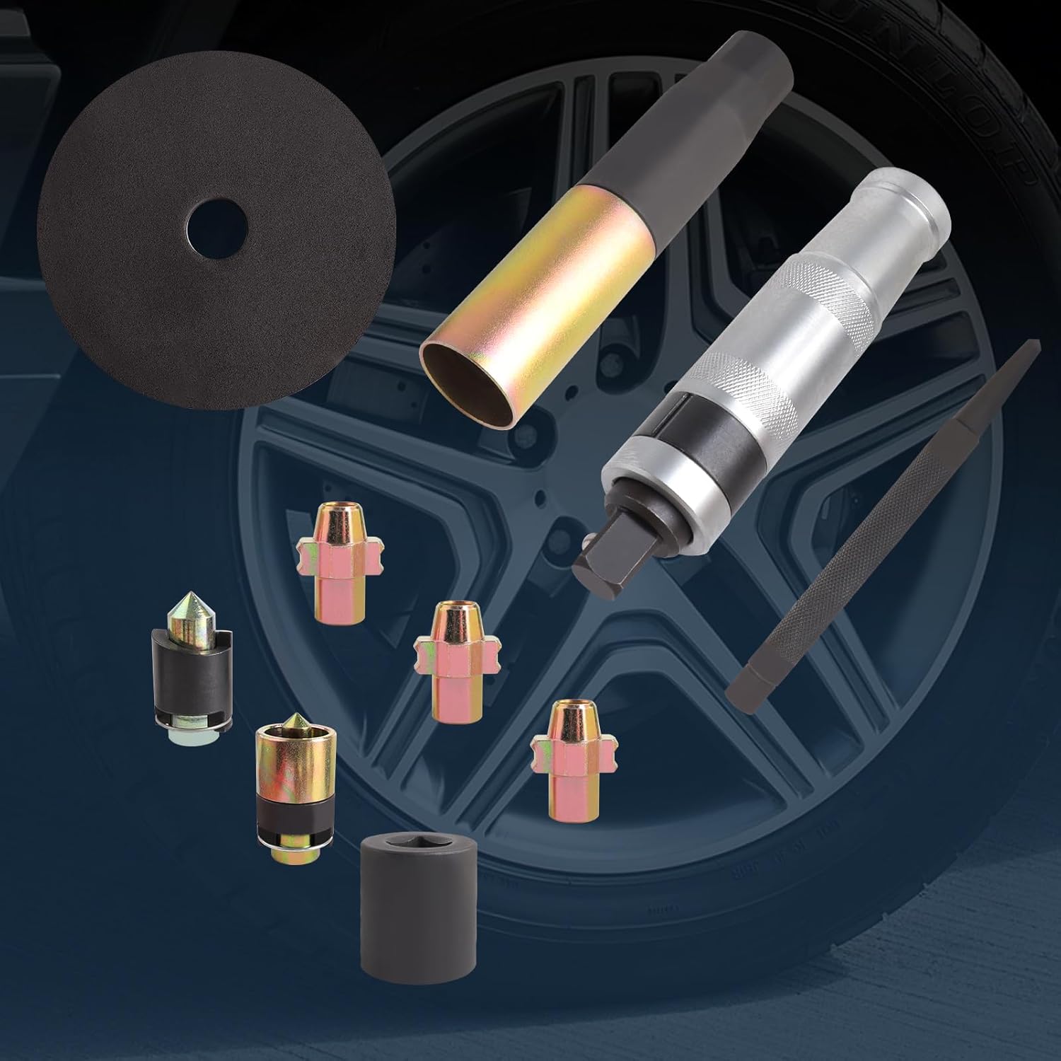 Master Anti-Theft Wheel Lock Removal Tool Kit - 1/2" Drive Impact Rated Lug Nut Remover Set, Professional Cr-Mo Steel for Lost Keys, Stripped, Rusted, Broken Locking Nuts (Cars, SUVs, Trucks)