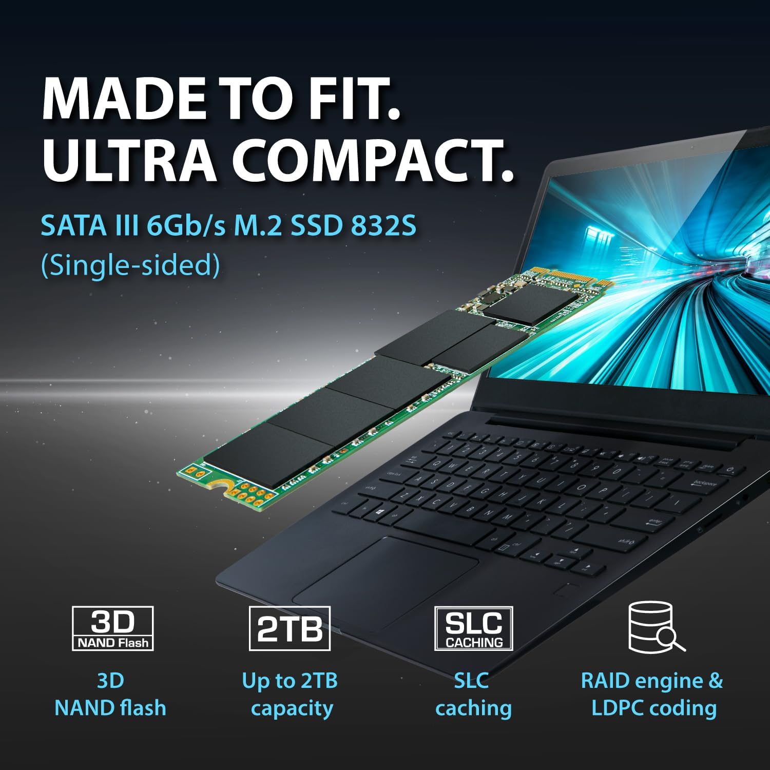 Transcend - 512GB Single Side M.2 2280 SSD