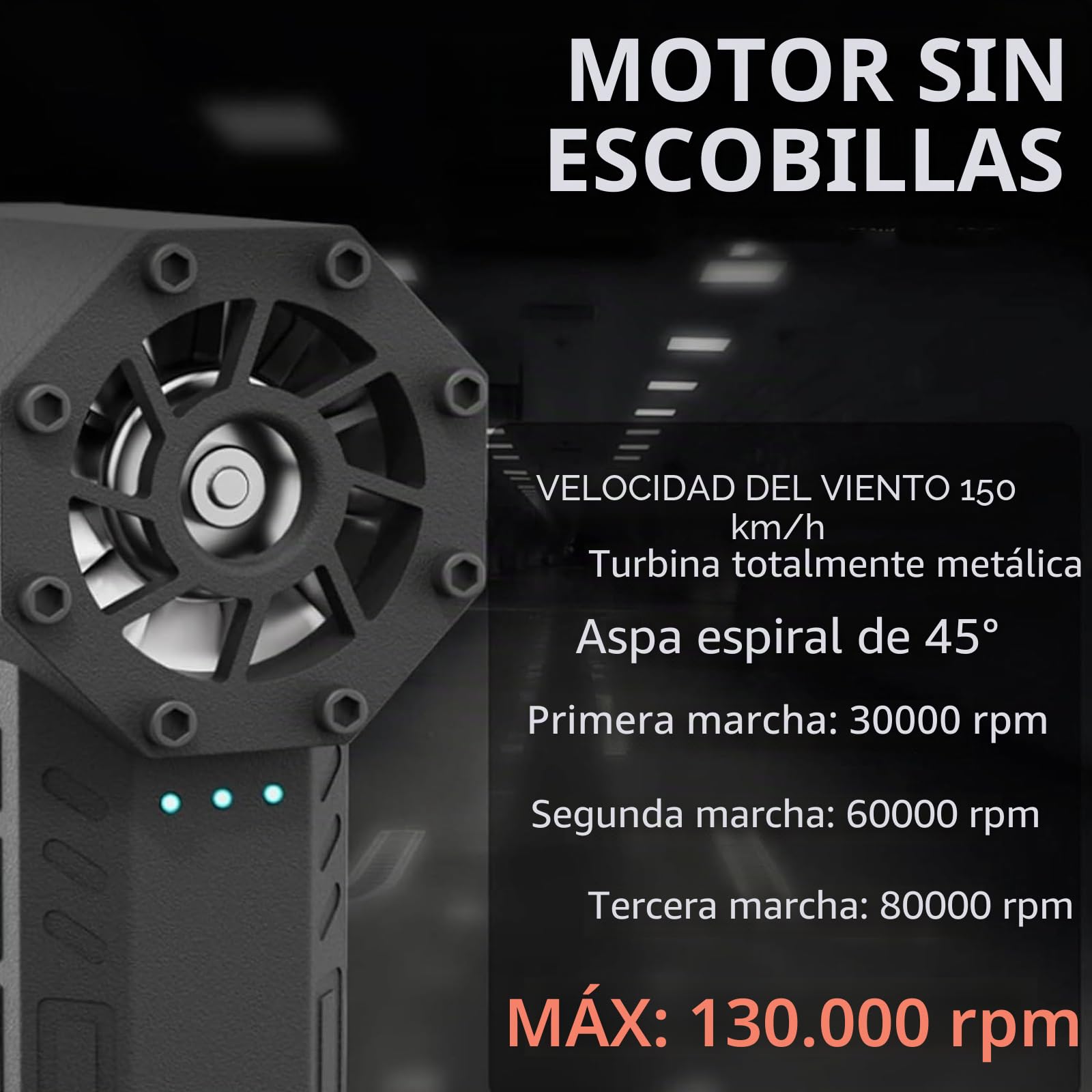 Air Blaster 2.0, Hydrayne Air Blaster 2.0, soplador Pocket Jet X, soplador de Aire eléctrico Duster-3 Gear Ajustable 130000RPM