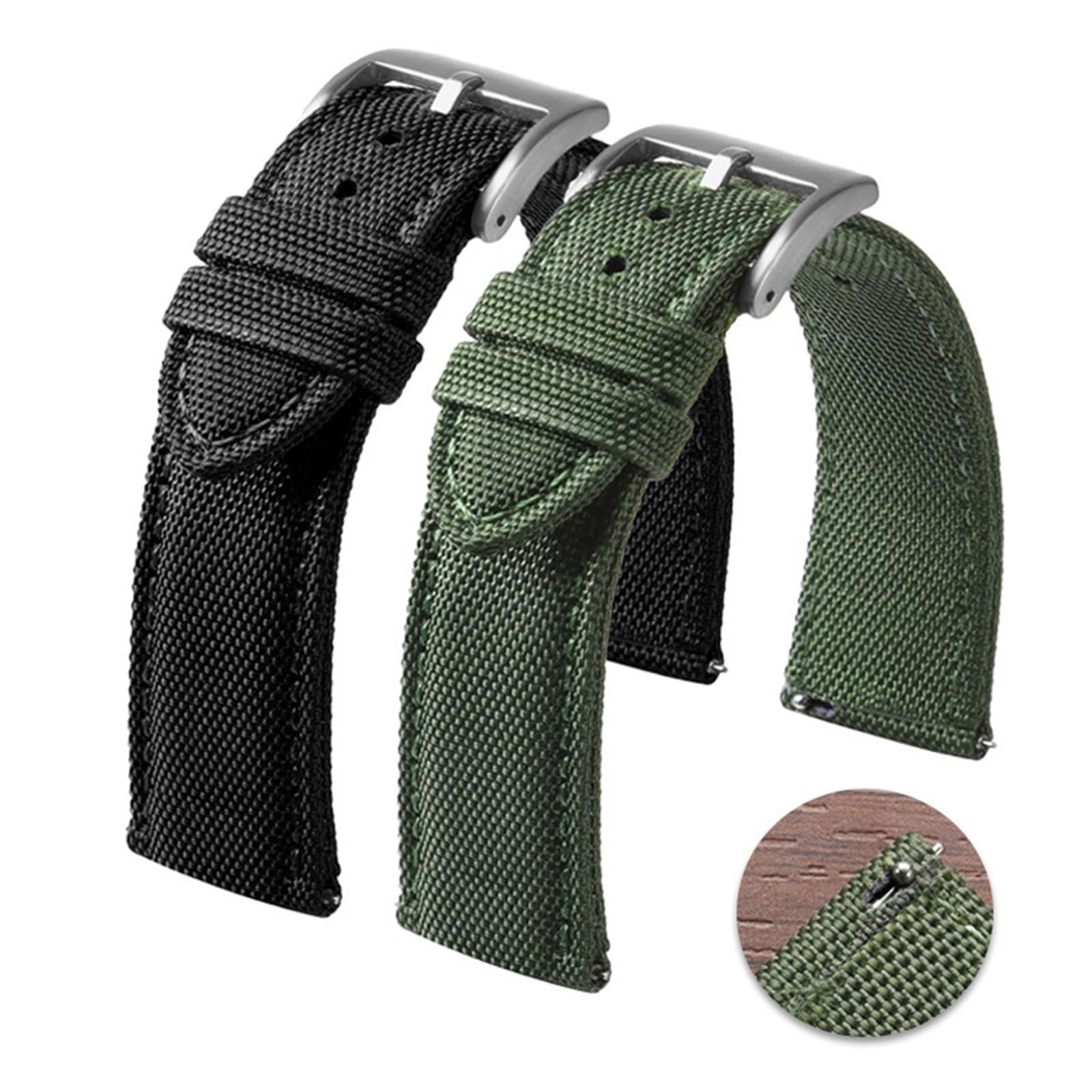 Cinturino per orologio in nylon double face Cinturino traspirante per sport all'aria aperta 20 22 mm