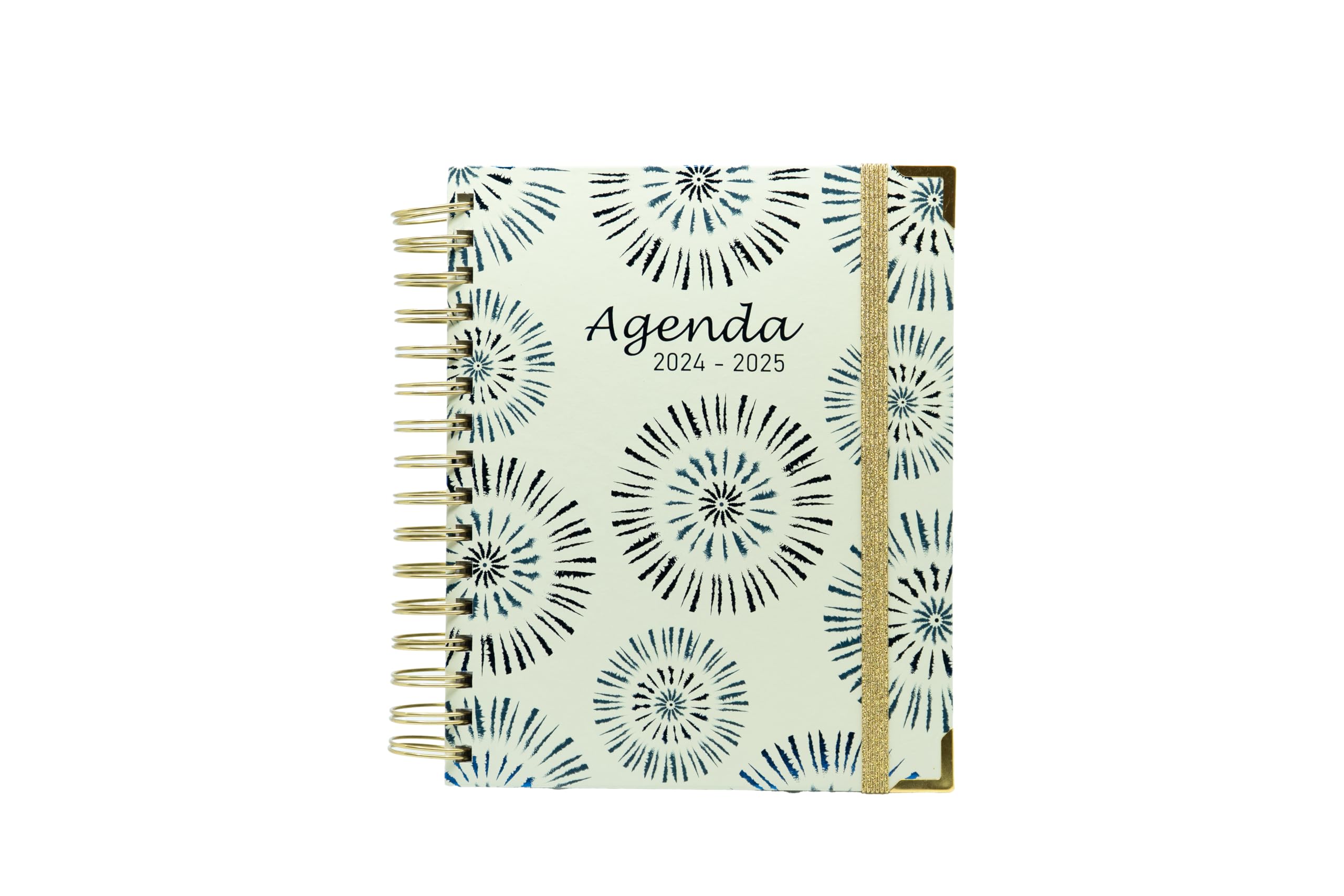 Agenda Escolar 2024-2025 Ignis - Planificación Diaria y Anual, Encuadernación Premium - Agenda Anual con 1 Día por Página y separadores mensuales - Tamaño 2,5 x 17,5 x 21,5 cm - Sweetcolor