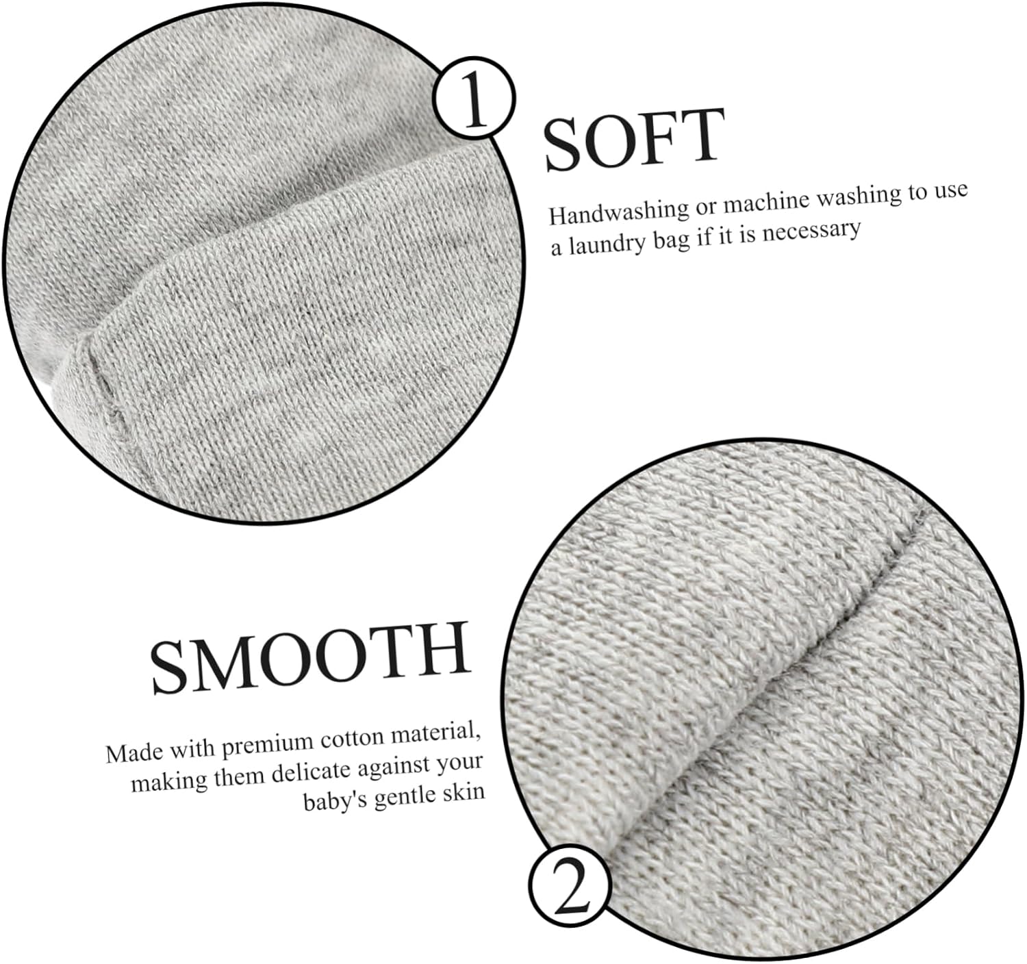 9pairs Anti-scratch Cotton Mittens Comfortable No Scratch Hand Protectors for Newborns Soft Boy Girl Gloves White Black Gray Keeping Safe