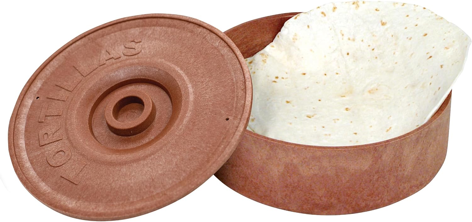 Winco PTW-8 8-1/2-Inch Diameter Tortilla Warmer, 2-5/8-Inch Height,Brown,Medium