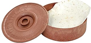 Winco PTW-8 8-1/2-Inch Diameter Tortilla Warmer, 2-5/8-Inch Height,Brown,Medium