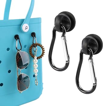 2Pcs Hooks Set Charms Accessories for Bogg Bags and Simply Southern Bag - Insert Hook Holder with Small Key Chain